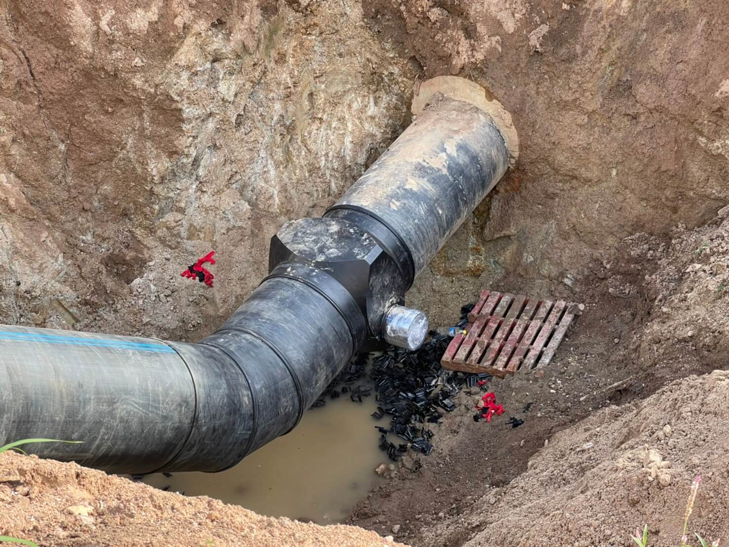 HDPE fittings seamlessly connected within a refinery piping system