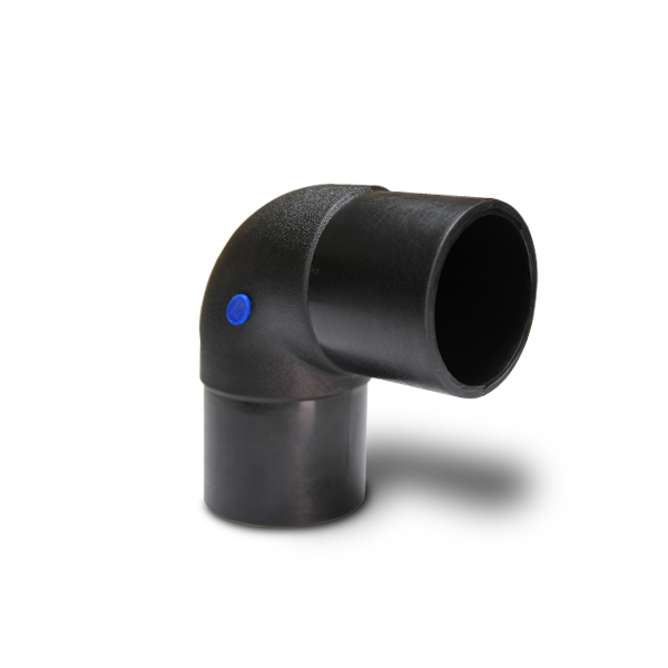 Elbow 90 (TAP-IM) injected molded butt fusion fittings for HDPE pipes, ensuring seamless integration and efficient flow direction at precise 90-degree angles