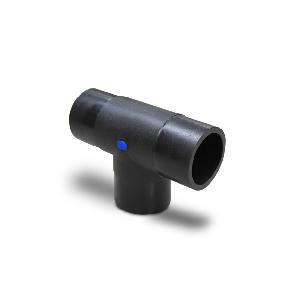 Tee (TAP-IM) injected molded butt fusion fittings designed for seamless integration of T-shaped HDPE pipes