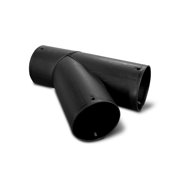 Lateral T45-TAP sewerage drainage fittings are specifically designed for lateral connections and branching of corrugated pipes ( TAPKORR ) in sewerage and drainage systems