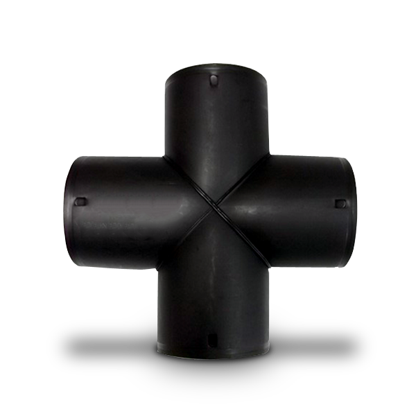 Cross X-TAP sewerage drainage fittings are designed for connecting and intersecting corrugated pipes ( TAPKORR ) in a cross configuration within sewerage and drainage systems
