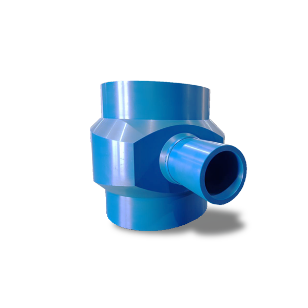 Reinforced butt fusion fittings with RTR ( Reinforced Tee Reducing ) design for branching and reducing HDPE pipes with enhanced strength and durability