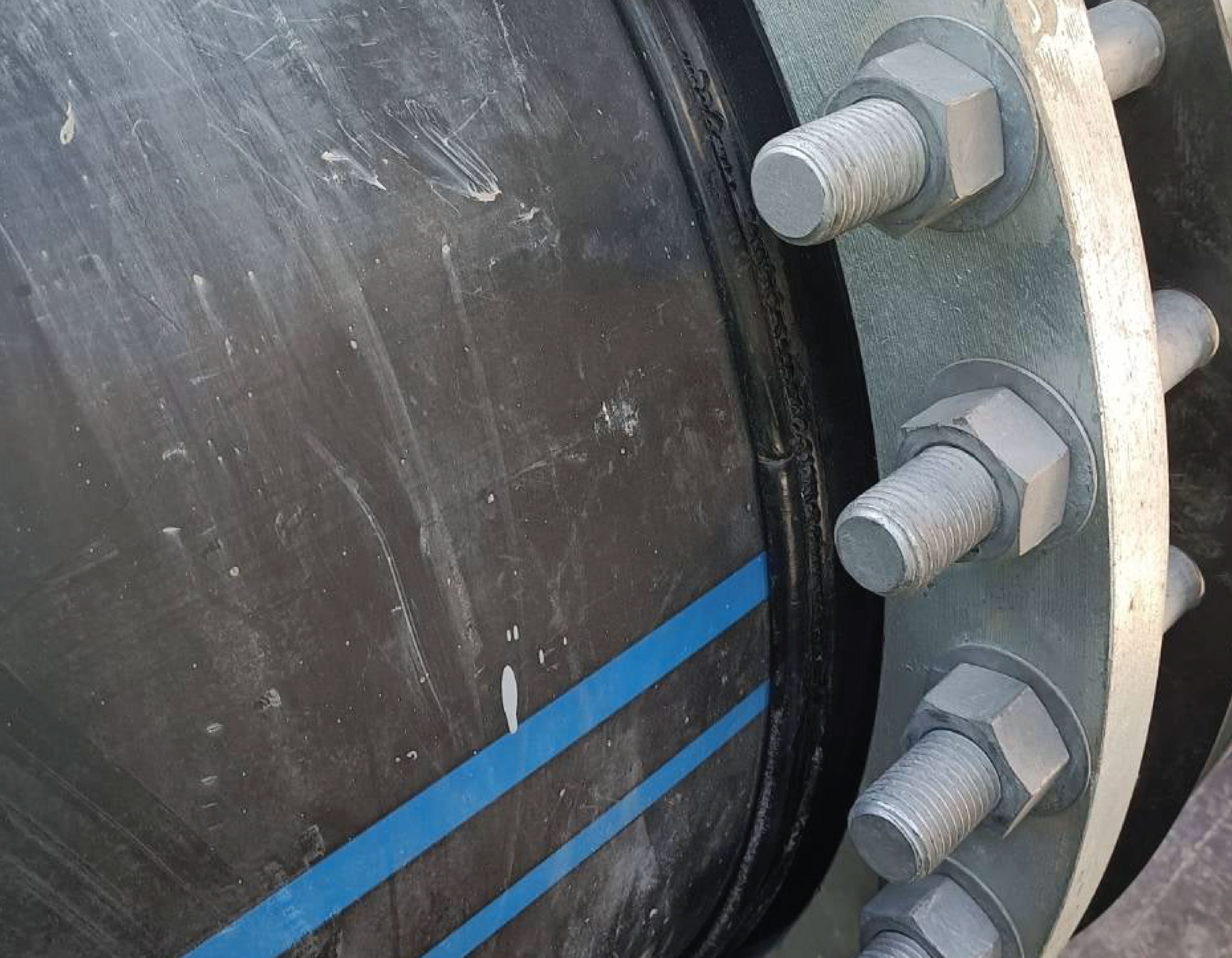 HDPE Pipe Joints after Repair using Butt Fusion Welding Method