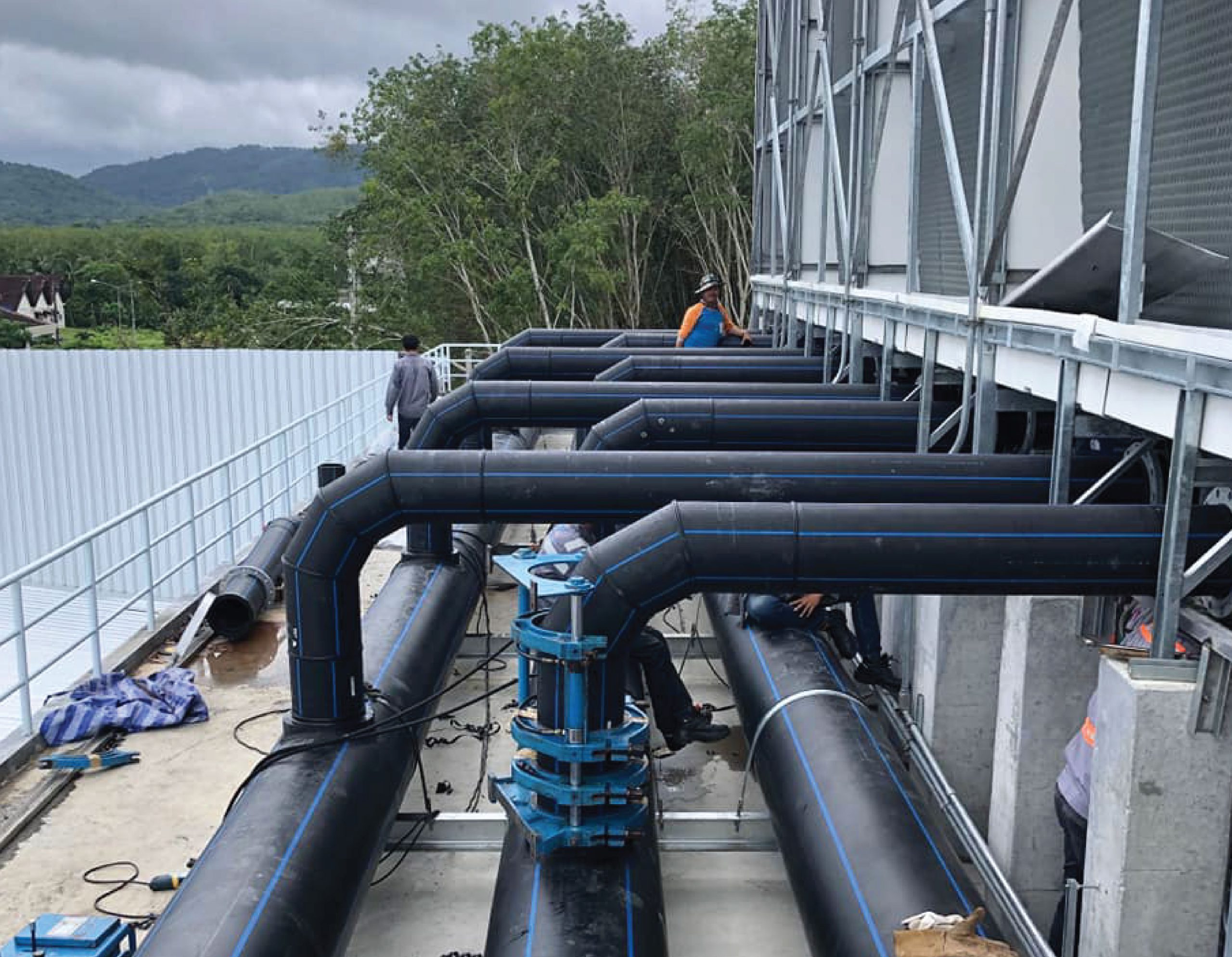 HDPE piping system in cooling system installed at Robinson Phuket