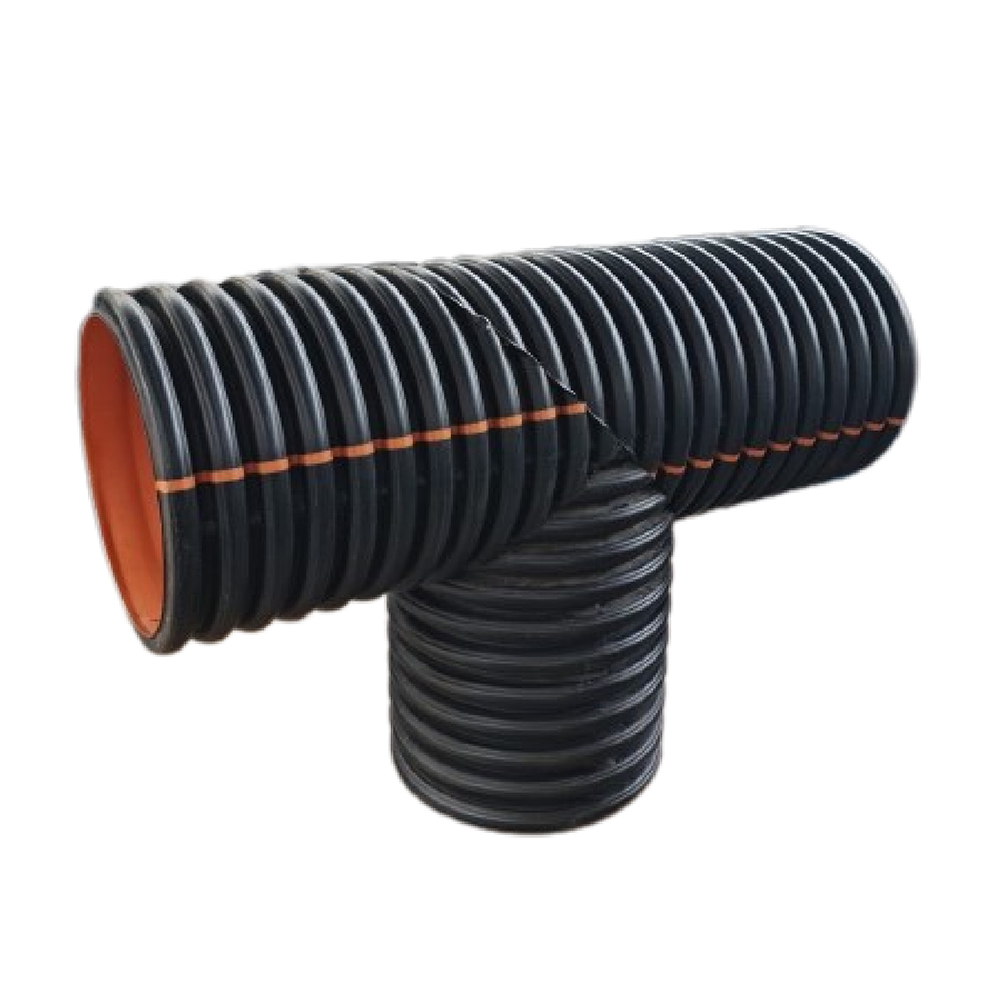 HDPE pipe tee way Corrugated ( TAPKORR ) pipe for drainage