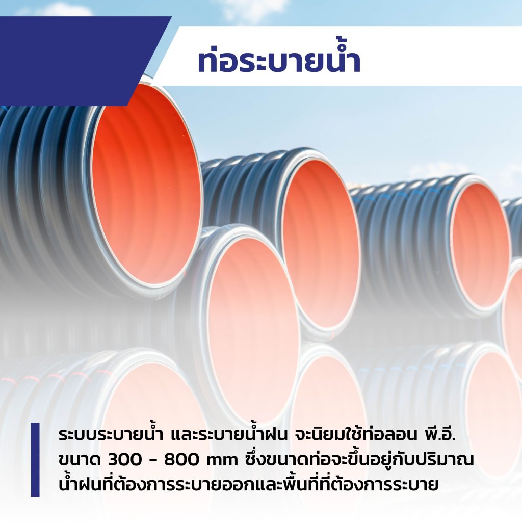 การเลือกขนาดท่อ HDPE สำหรับใช้งานกับท่อระบายน้ำ